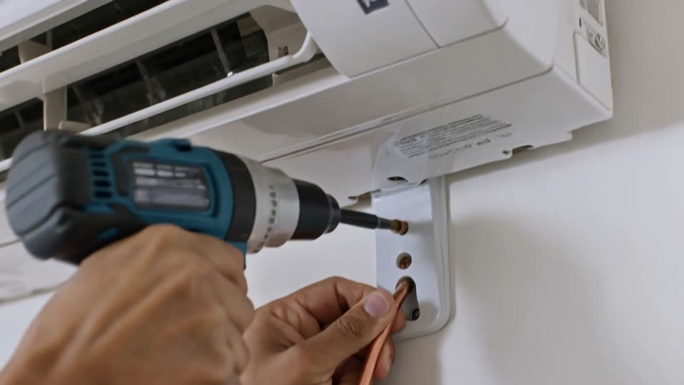Aircon Installers Centurion - an installer fitting the indoor unit of a split system